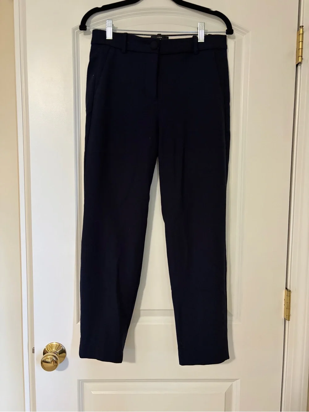 J. Crew Navy High Rise Cameron Straight-Leg Tailored Trousers